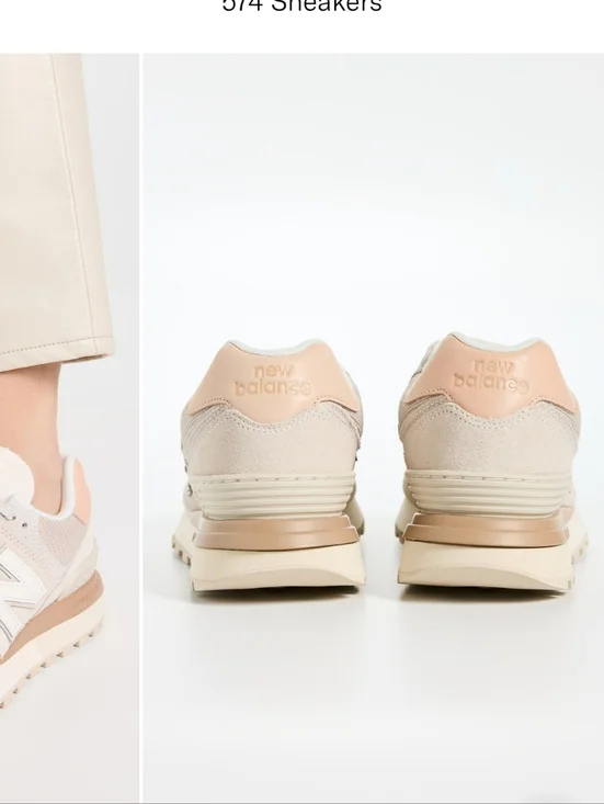 New Balance 574 Marshmallow 8.5 Good Condition - Picture 4 of 4